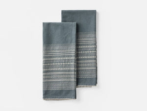 Coyuchi Gulf w Undyed Oak Organic Hand Towel, Set of 2