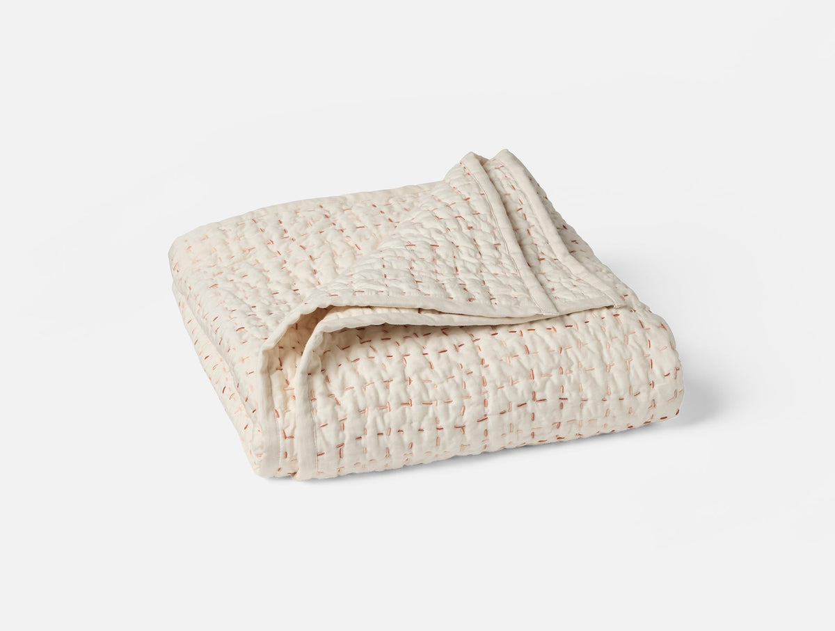 Coyuchi Undyed w Warms Pebbled Handstitched Organic Toddler Quilt