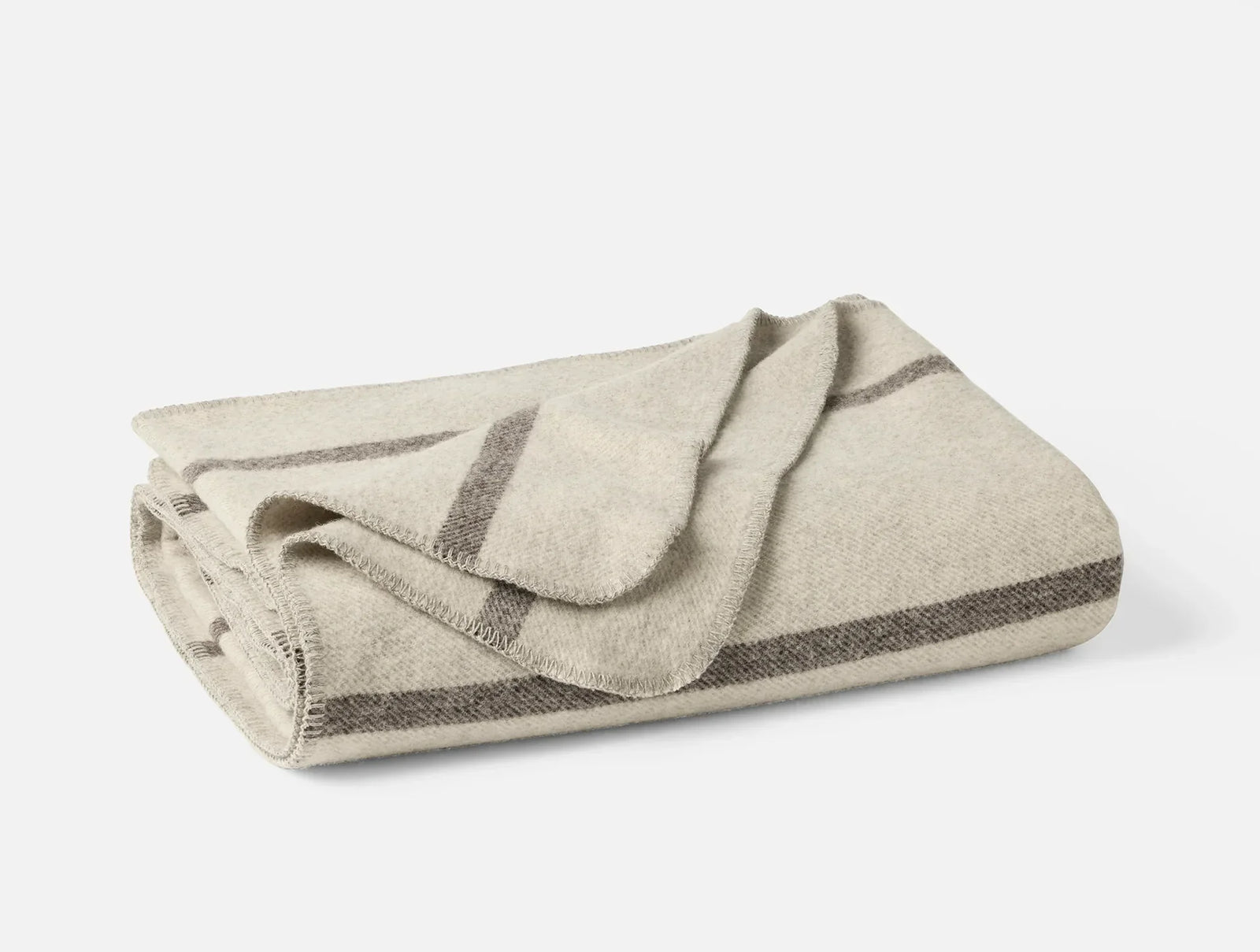 Coyuchi Soft Gray Tahoe Wool Blanket