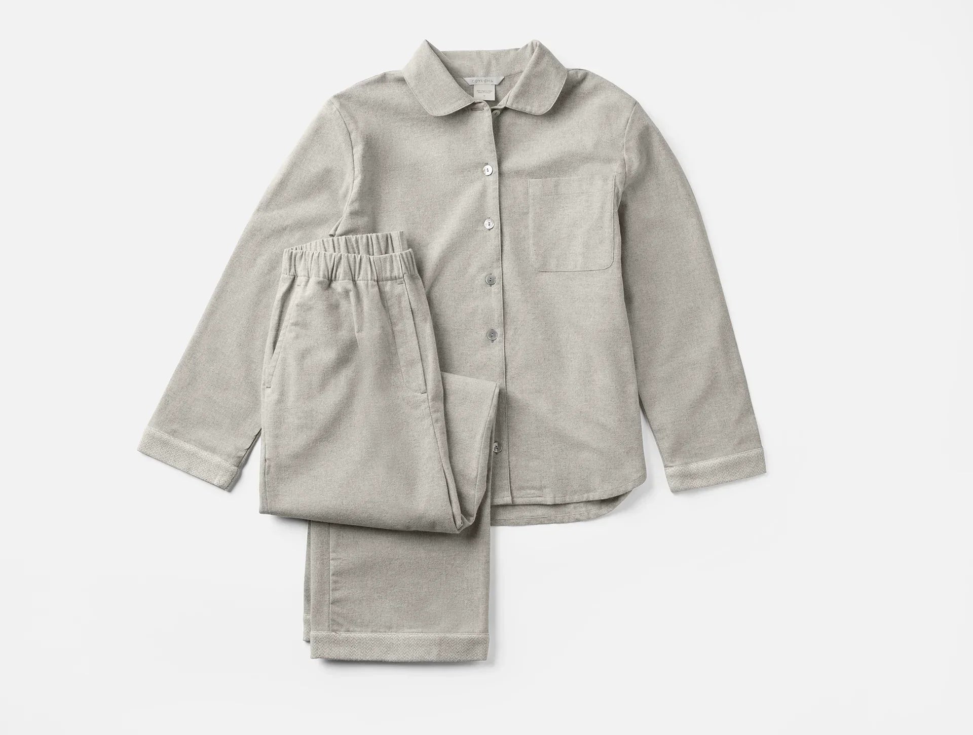 Coyuchi Women's Cloud Brushed Organic Flannel Pajama Set