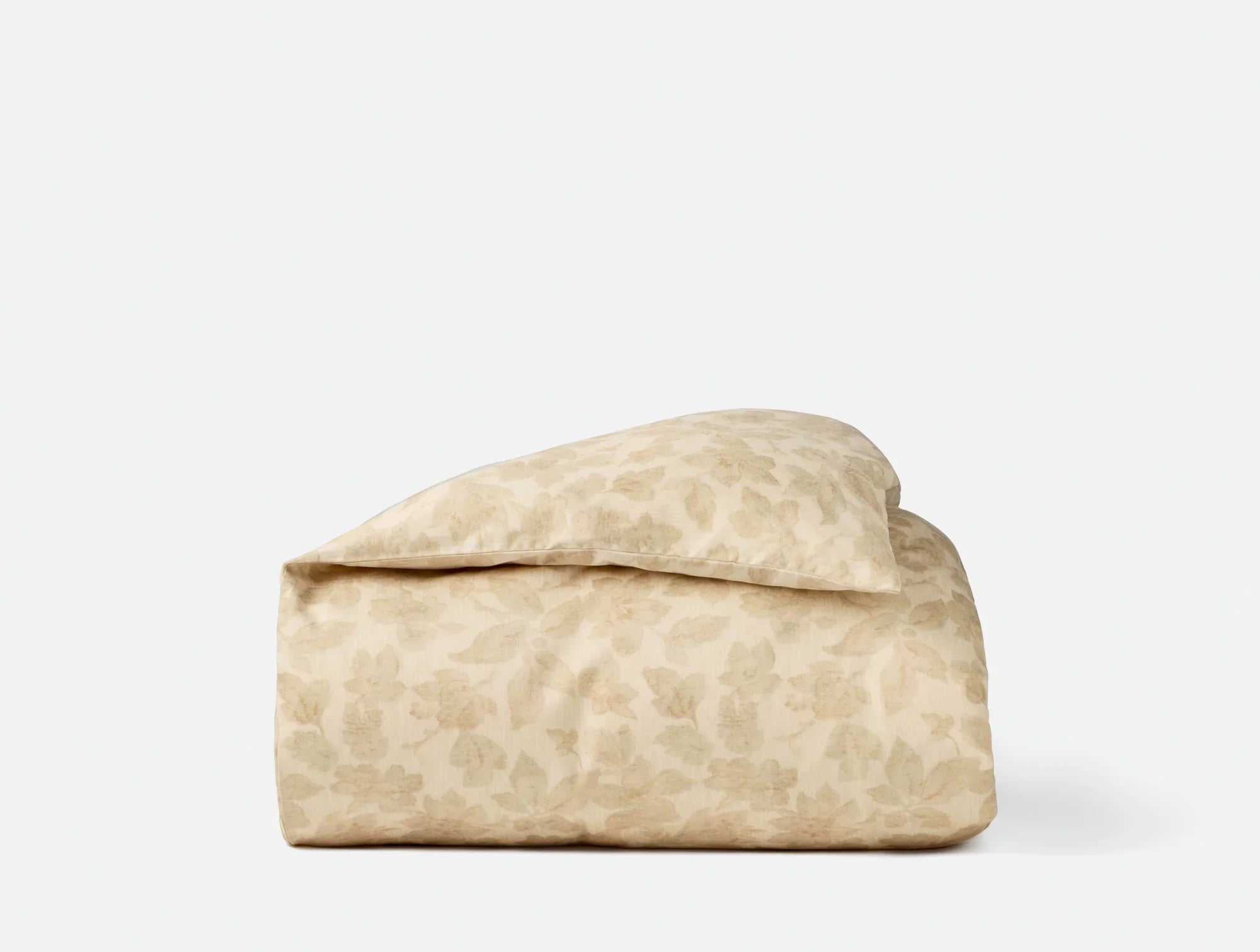 Coyuchi Camellia Organic Print Duvet Cover