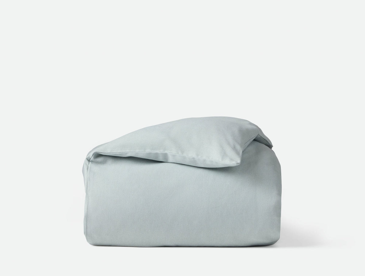 Coyuchi Twin Thyme Herringbone Cloud Brushed Organic Flannel Duvet Cover