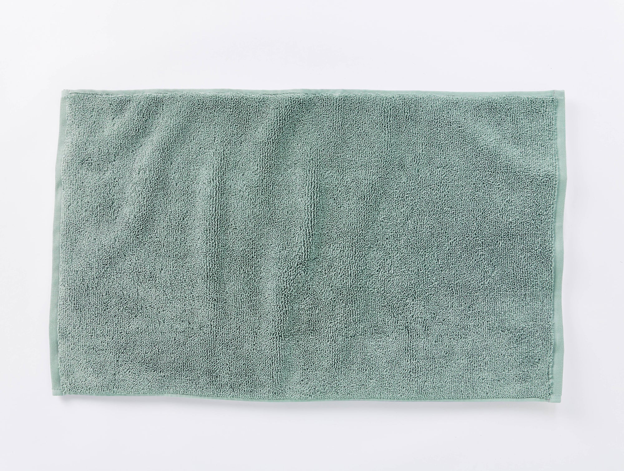 Coyuchi Bath Mat 19" x 32" Seafoam Cloud Loom Organic Towels & Bath Mat