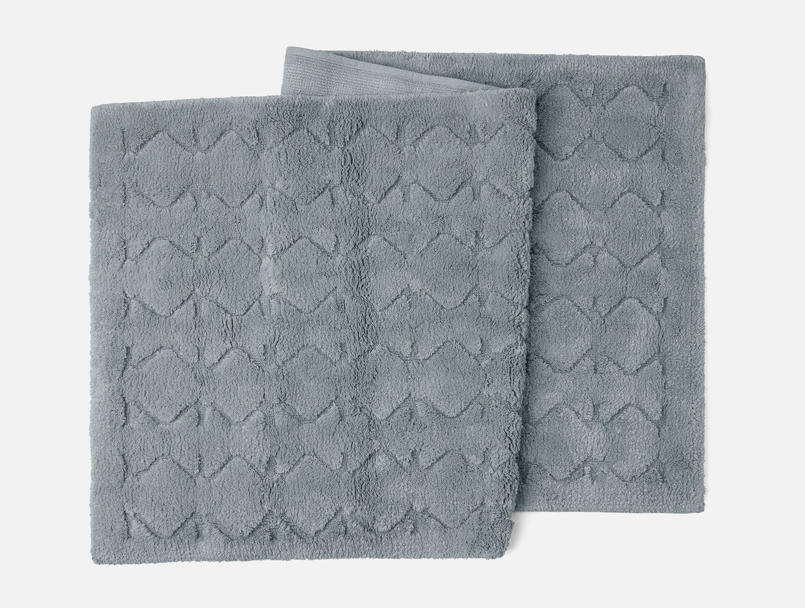 Coyuchi Runner 30"x72" Fossil Diamond Shag Organic Bath Rug