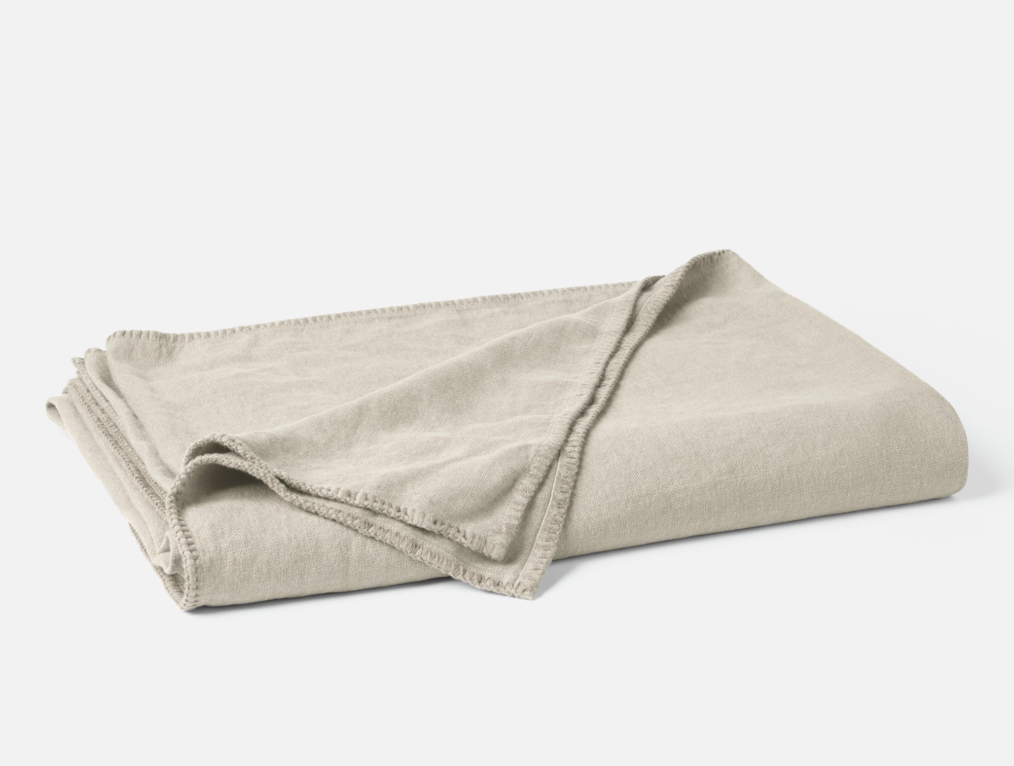 Coyuchi Full Queen Sand Helena Organic Linen Blanket