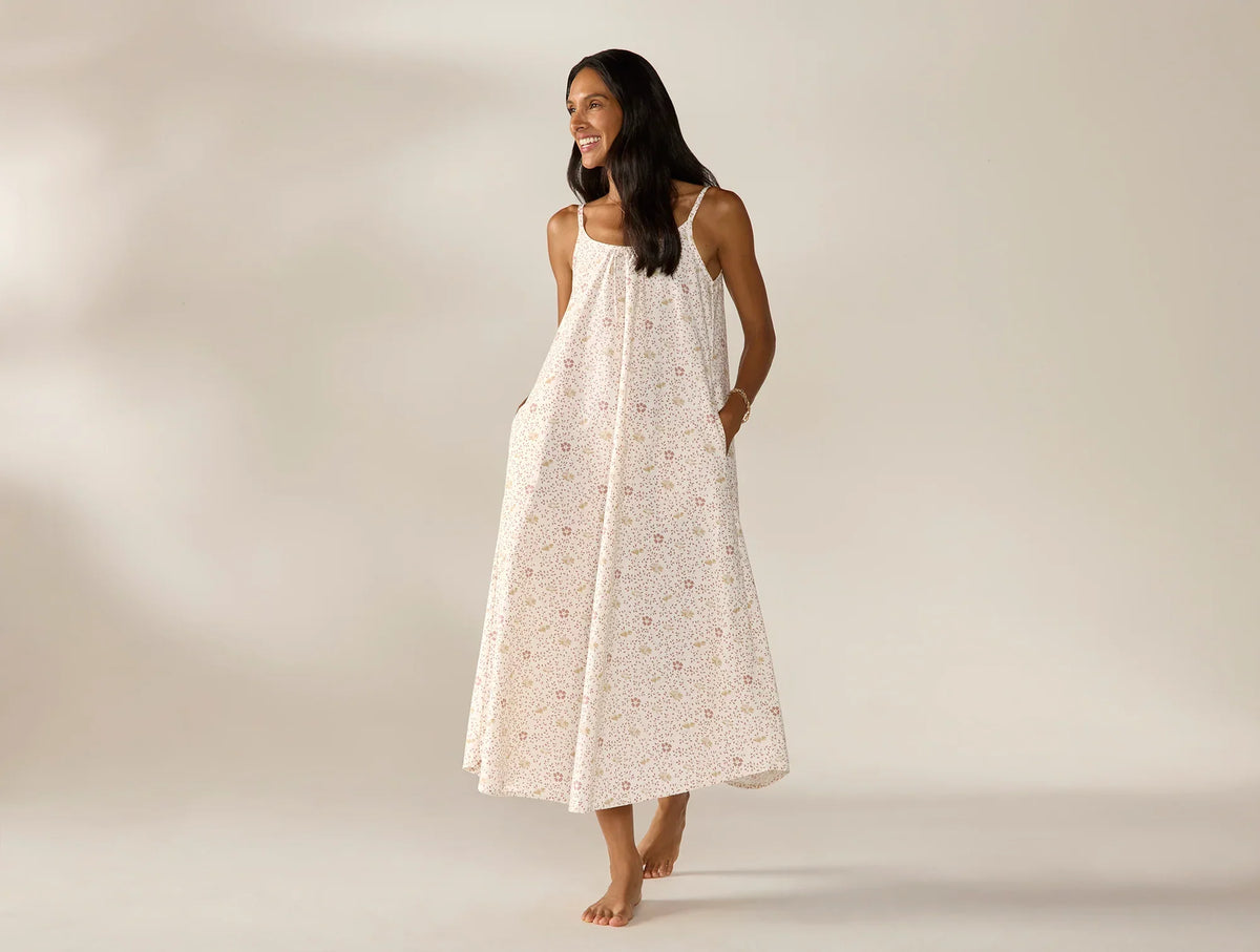 Coyuchi Medium Praline Meadow Women’s Isla Organic Cotton Night Dress