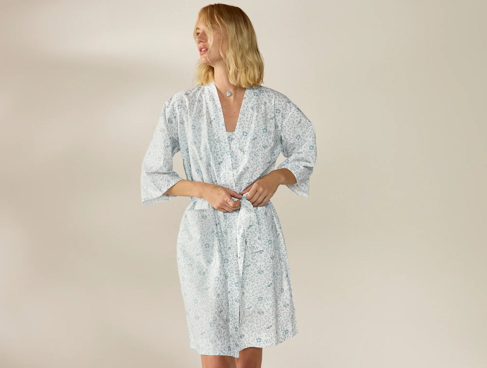 Coyuchi Small Tidal Meadow Women’s Isla Organic Cotton Robe