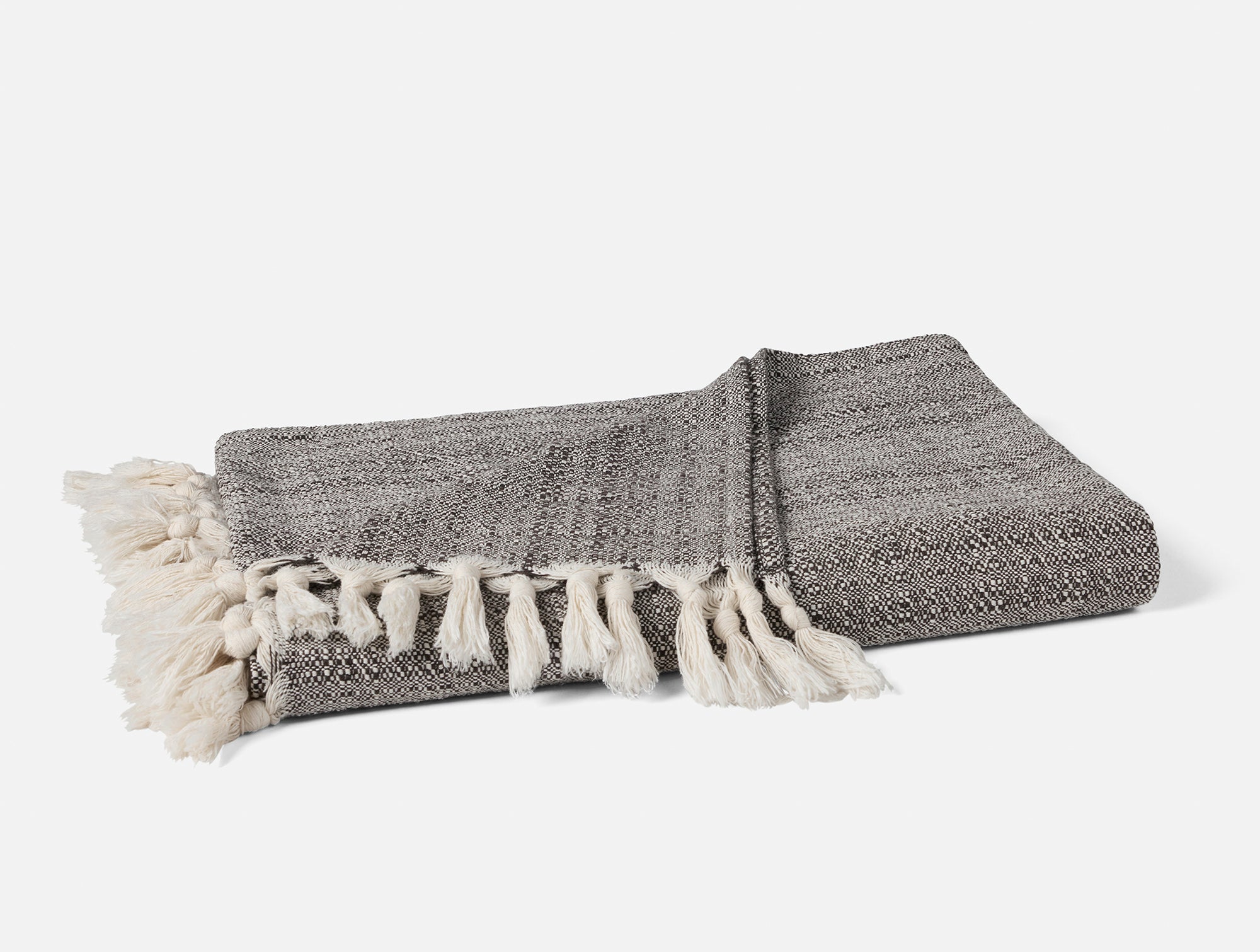 Coyuchi Undyed w Espresso Lido Organic Throw