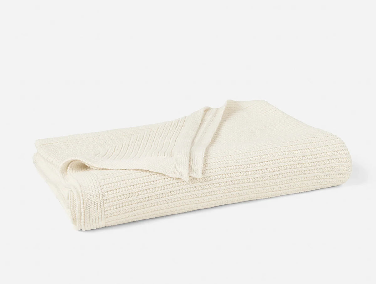 Coyuchi Throw 50&quot;x70&quot; Undyed Linea Organic Knit Throw