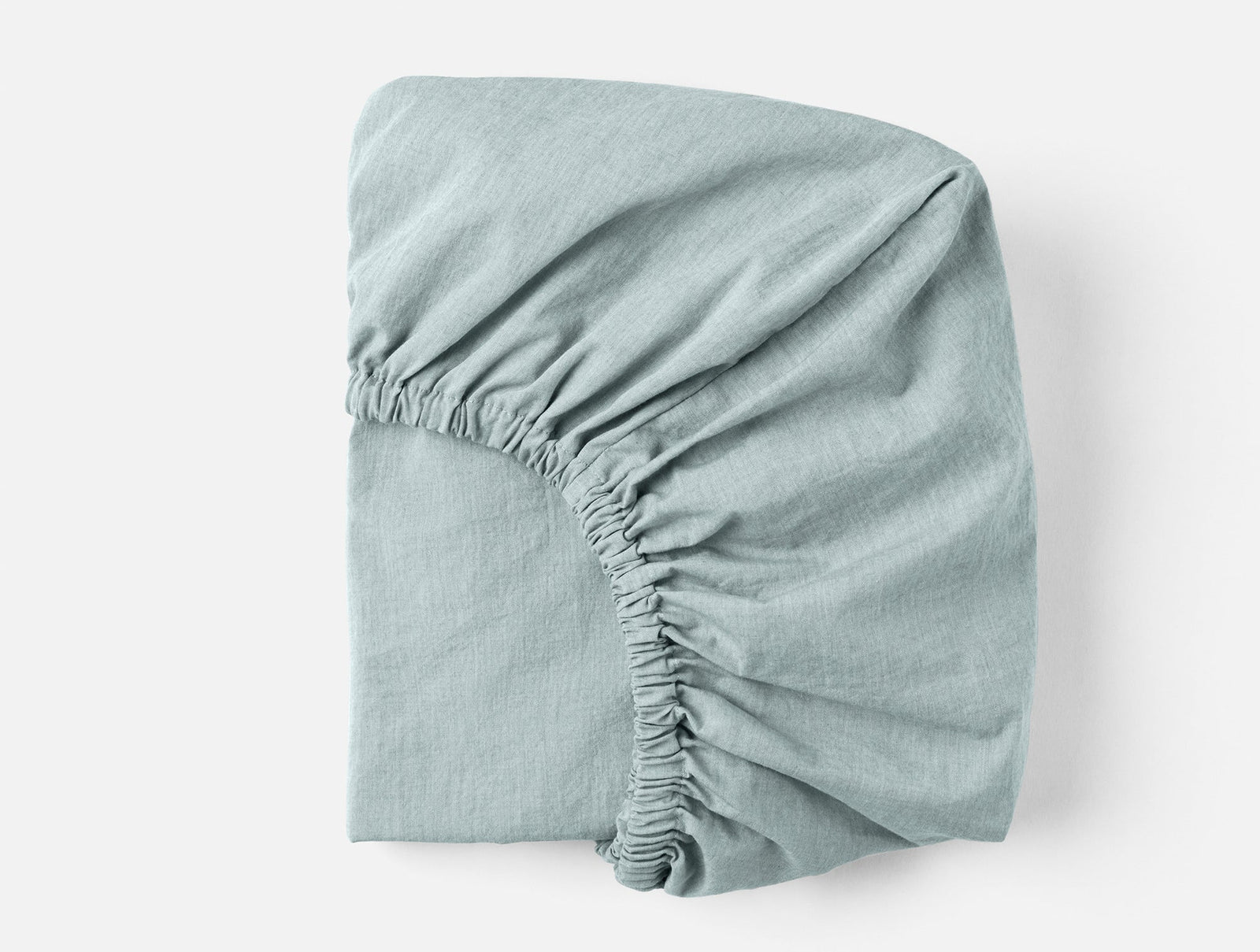 Coyuchi Surf Chambray Organic Crinkled Percale Crib Fitted Sheet