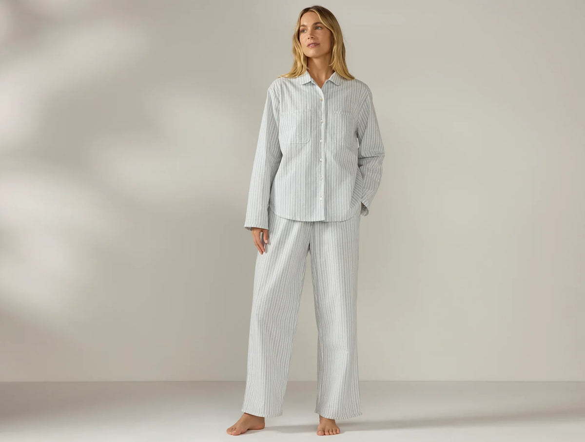 Coyuchi Women's Isla Organic Cotton Long Sleeve Pajama Set