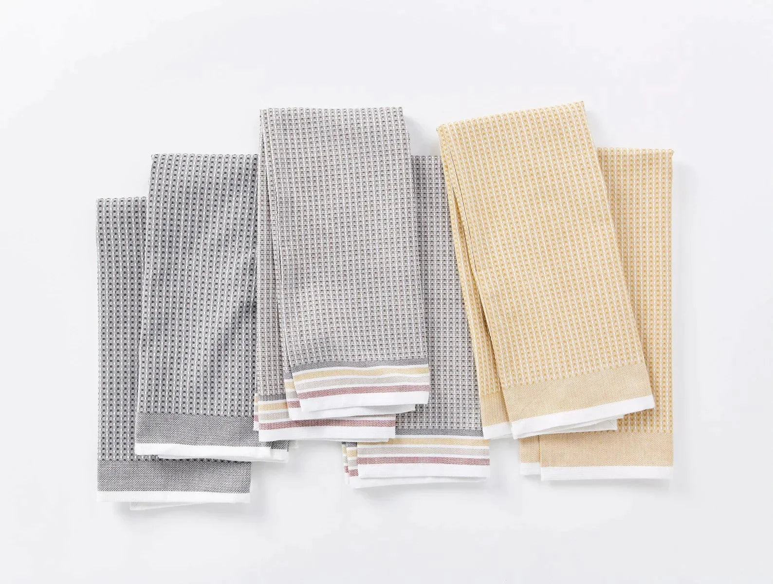 Coyuchi Desert Organic Waffle Kitchen Towels, Set of 6