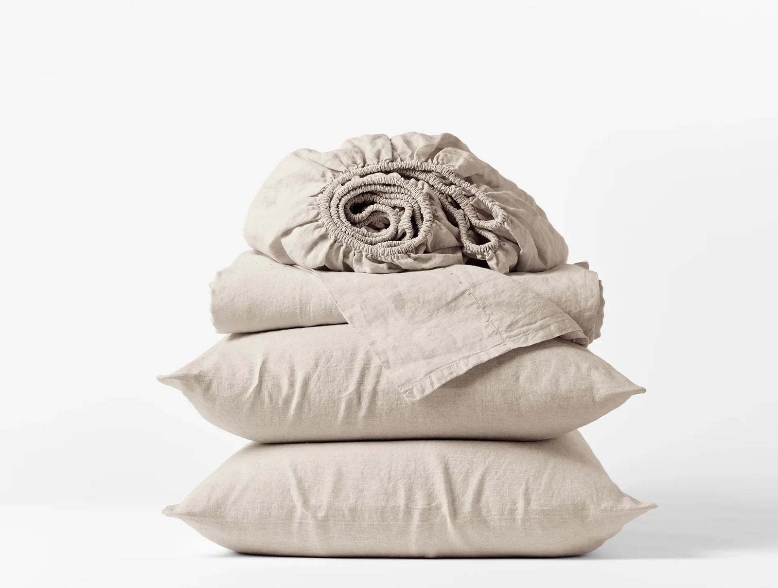 Coyuchi Natural Chambray Organic Relaxed Linen Sheet Set