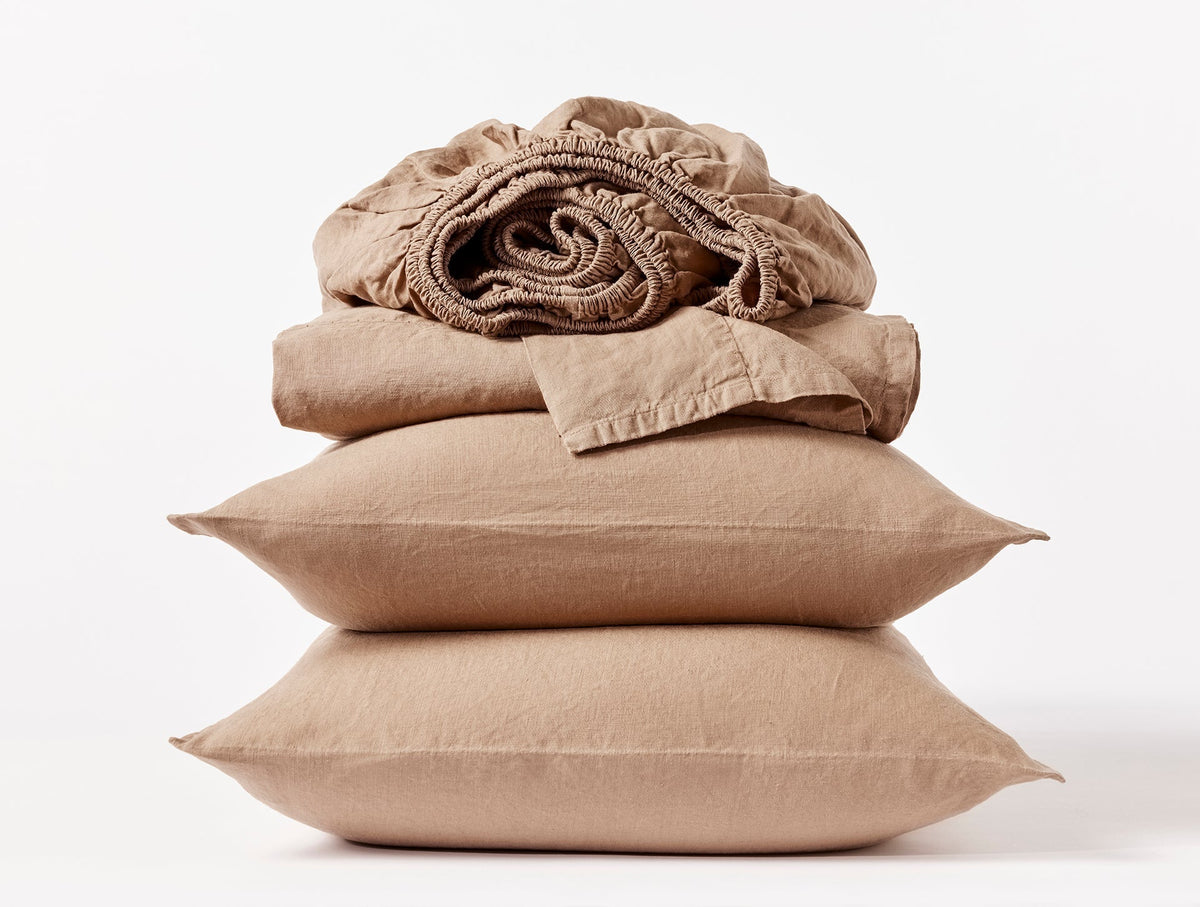 Coyuchi Doe Organic Relaxed Linen Sheet Set