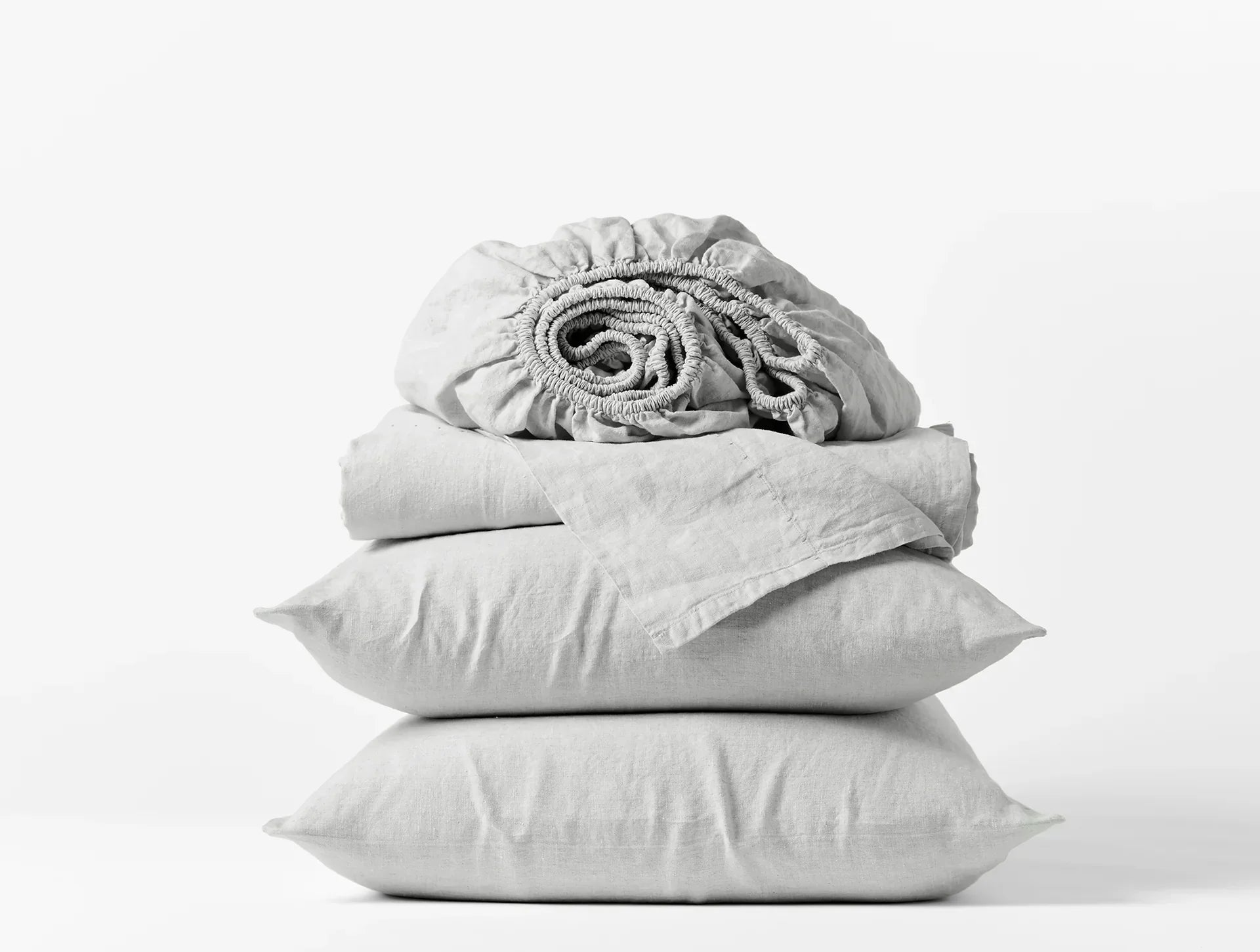 Coyuchi Fog Organic Relaxed Linen Sheet Set