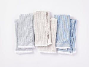 Coyuchi Tidepool Organic Waffle Kitchen Towels, Set of 6