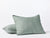 Coyuchi Standard Sham Sage Organic Crinkled Percale Duvet Cover