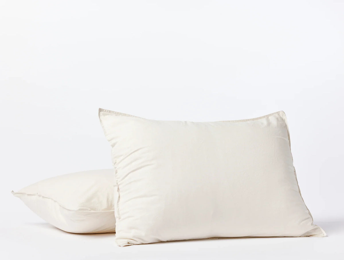 Coyuchi Standard Sham Undyed Organic Crinkled Percale Duvet Cover