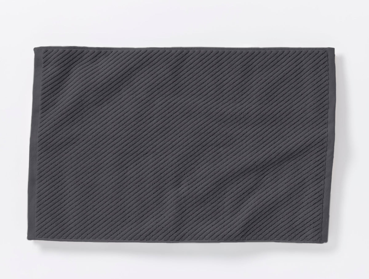 Coyuchi Twill Bath Mat Shadow Air Weight Organic Towels &amp; Bath Mats