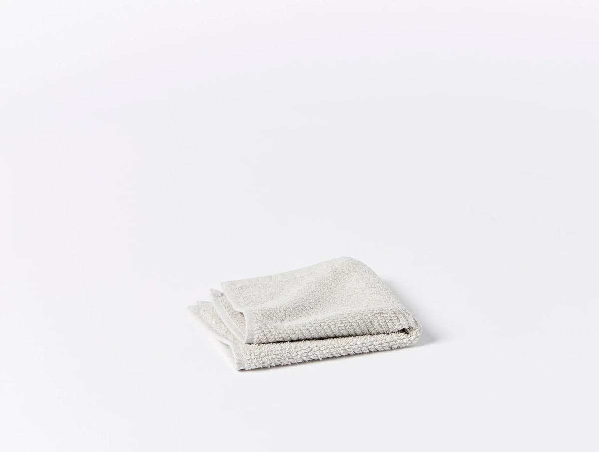 Coyuchi Wash Cloths - Set of 6 Fog Air Weight Organic Towels &amp; Bath Mats