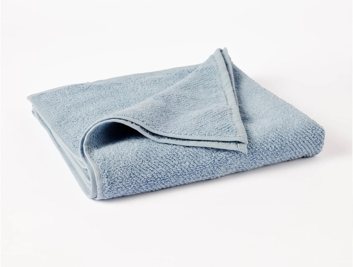 Coyuchi Hand Towel Stone Blue Air Weight Organic Towels &amp; Bath Mats
