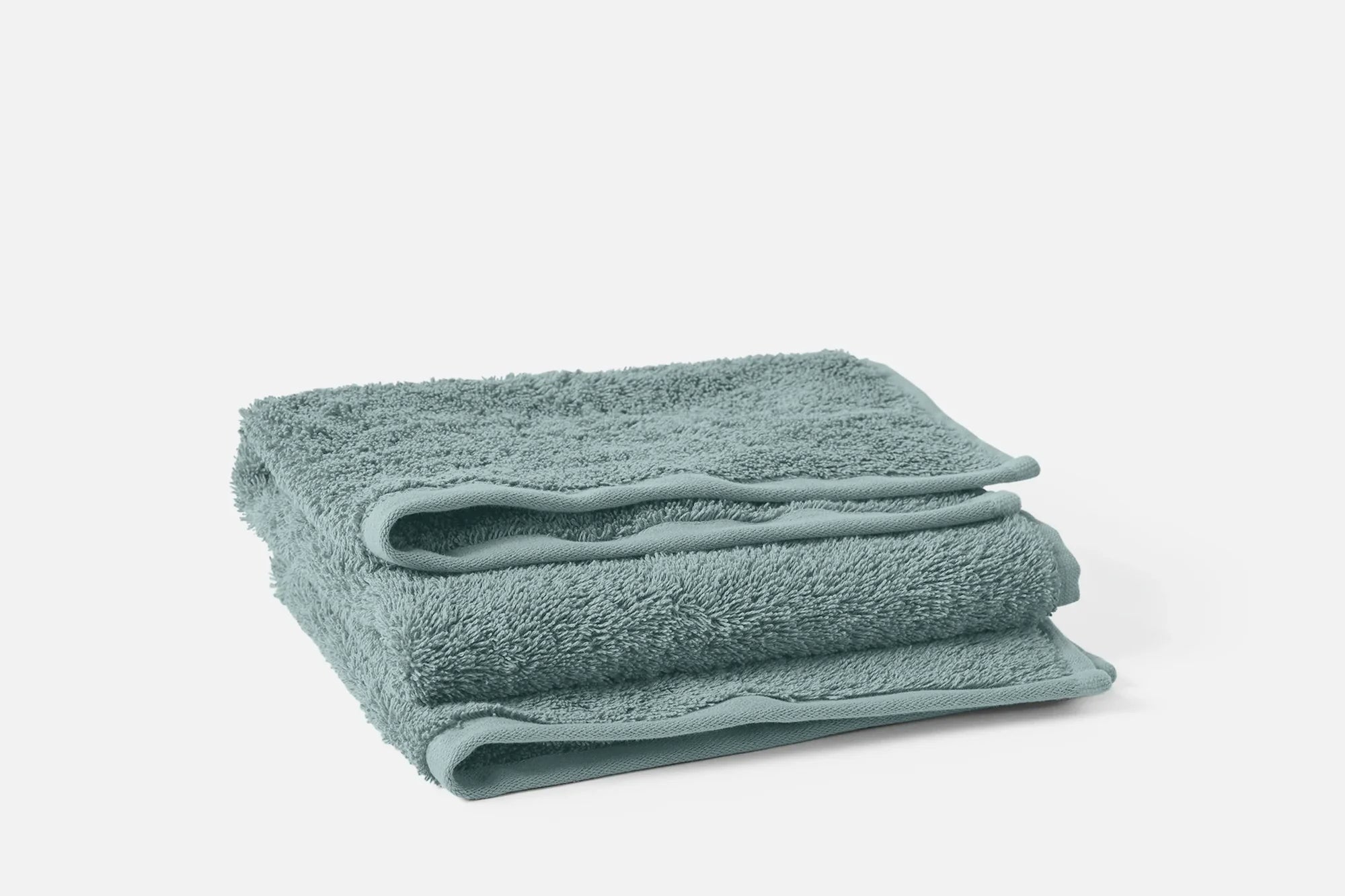 Coyuchi Hand Towel Pacific Blue Cloud Loom Organic Towels & Bath Mat