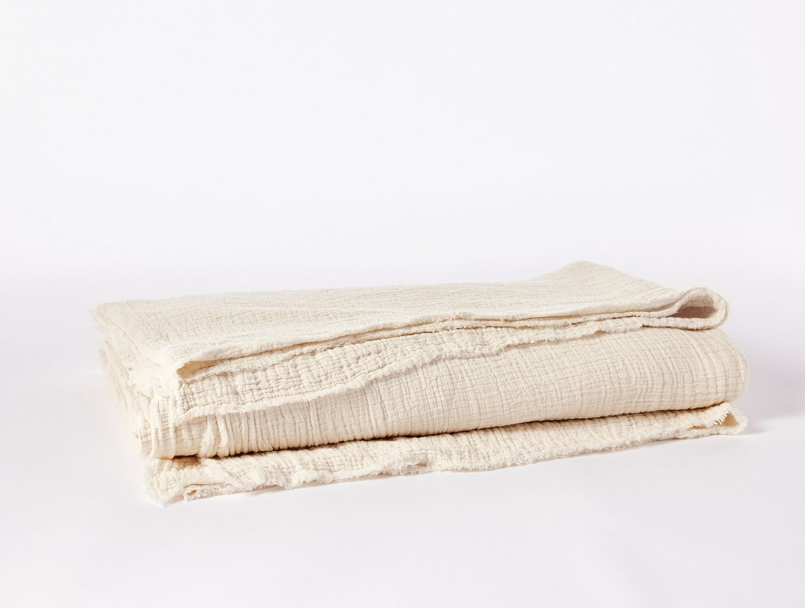 Coyuchi Undyed Topanga Organic Matelasse Blanket