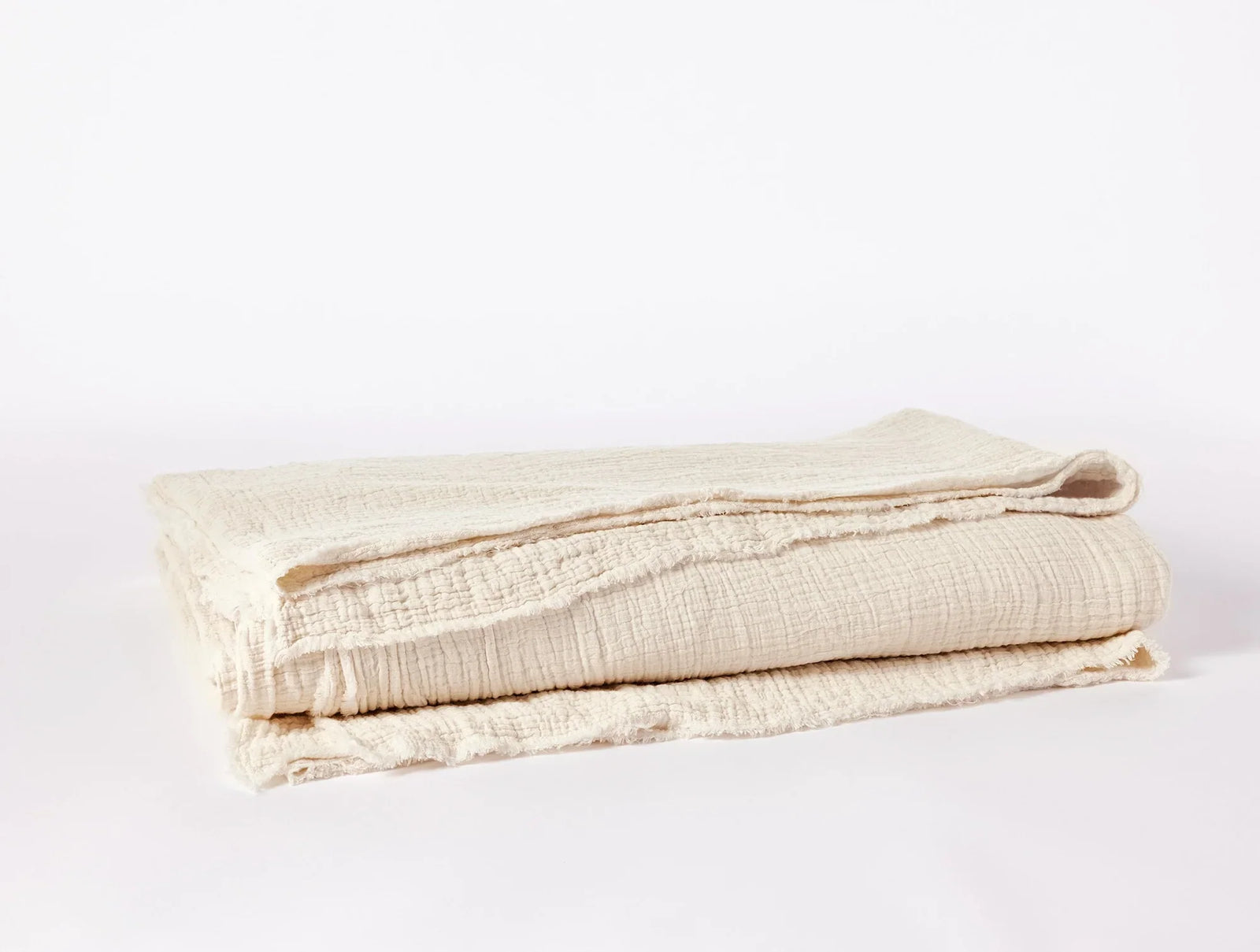 Coyuchi King Undyed Topanga Organic Matelasse Blanket