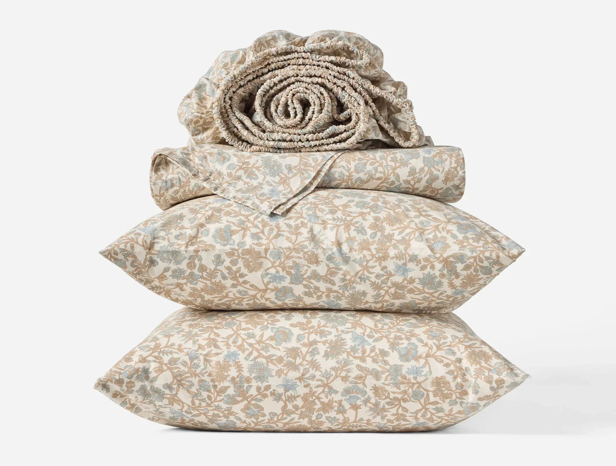 Coyuchi Organic Print Percale Sheet Set
