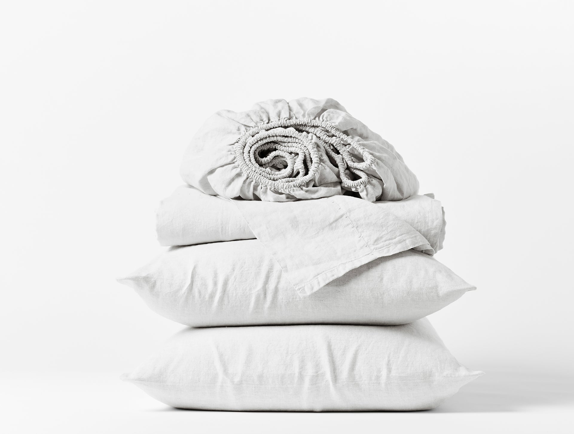 Coyuchi Alpine White Organic Relaxed Linen Sheets