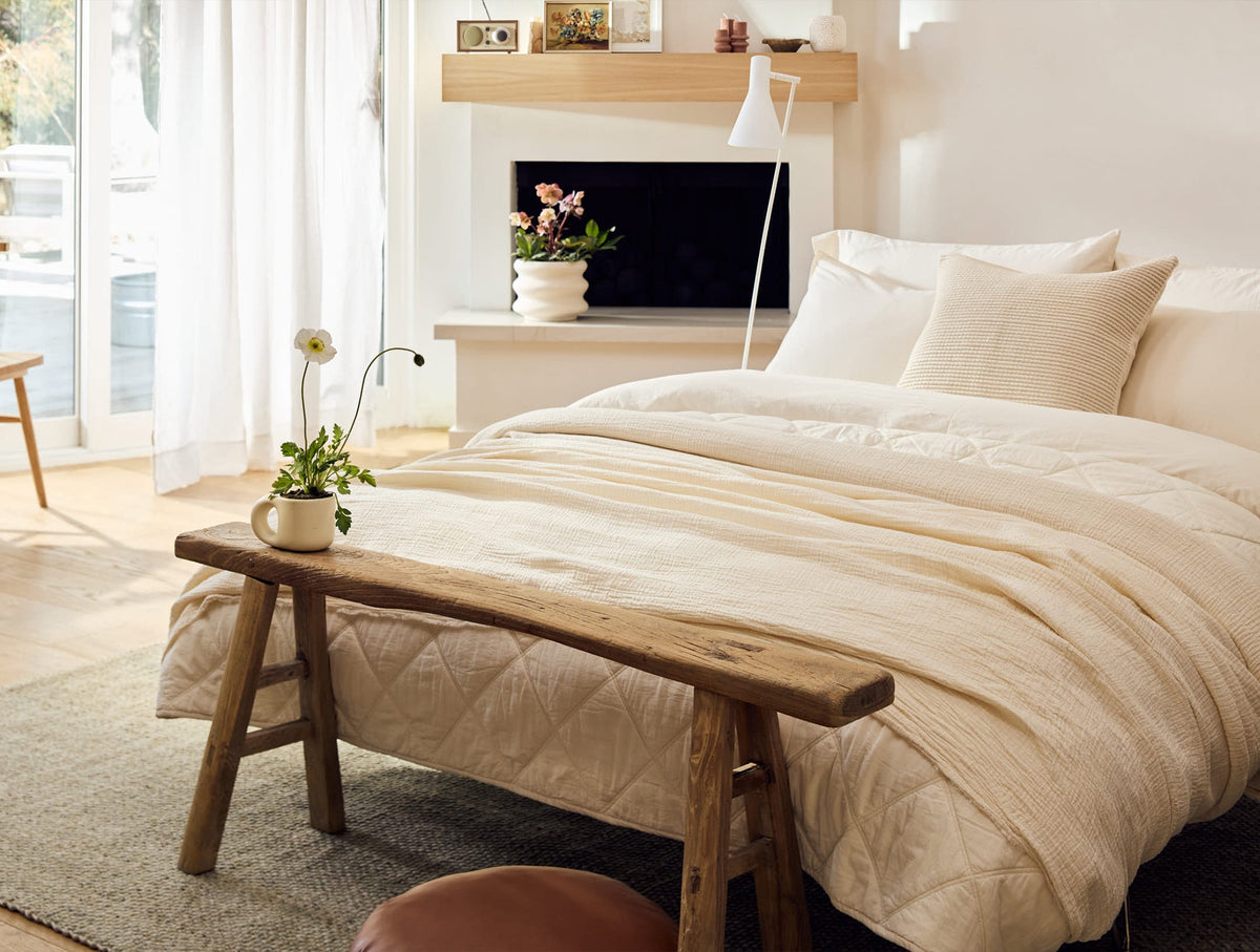 Organic Crinkled Percale™ Duvet Cover