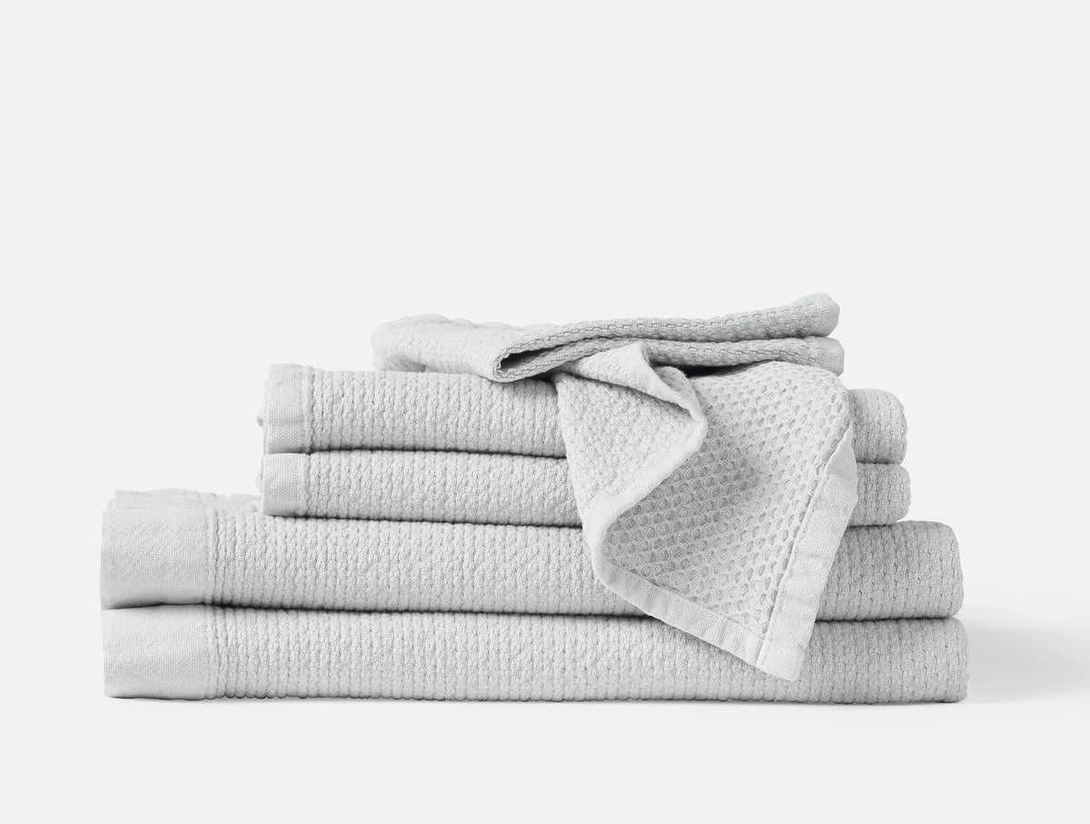 Coyuchi Set of 6 Seal Adriatic Organic Towels