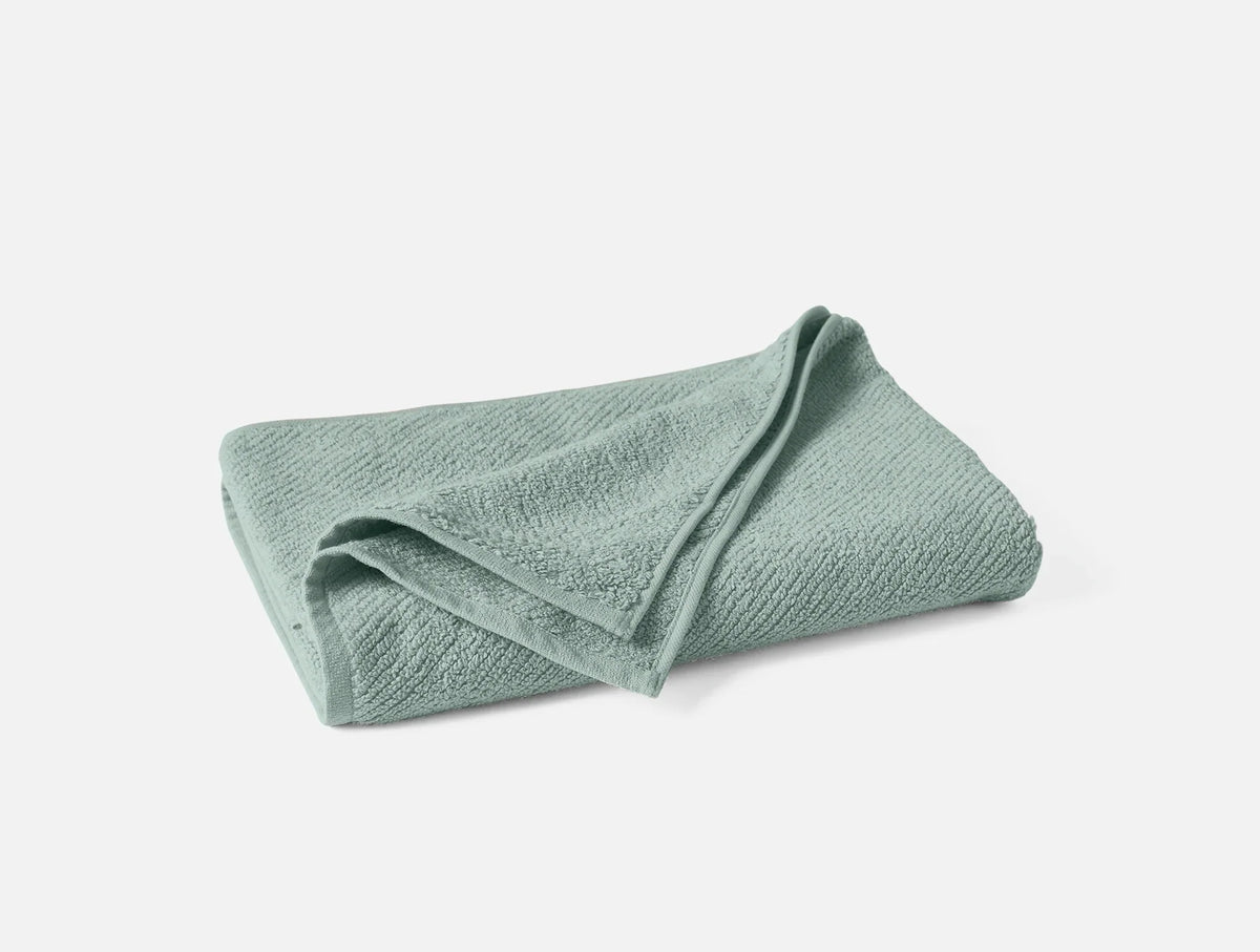 Coyuchi Guest Towel Sea Mist Air Weight Organic Towels &amp; Bath Mats