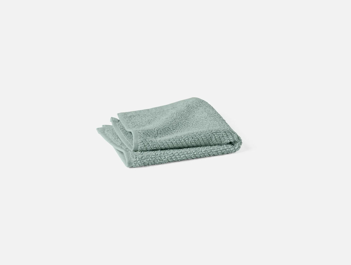 Coyuchi Wash Cloths - Set of 6 Sea Mist Air Weight Organic Towels &amp; Bath Mats