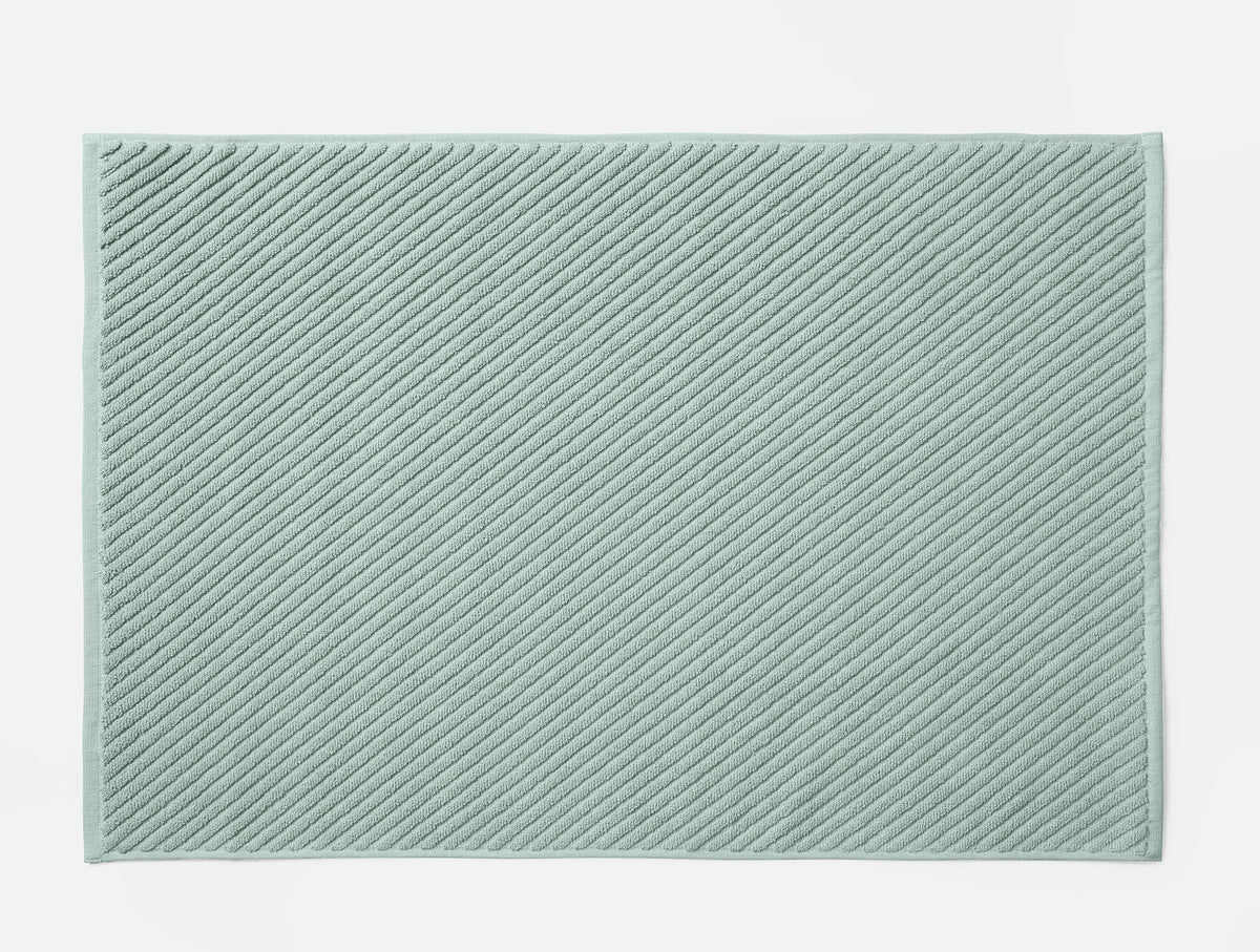 Coyuchi Twill Bath Mat Sea Mist Air Weight Organic Towels &amp; Bath Mats