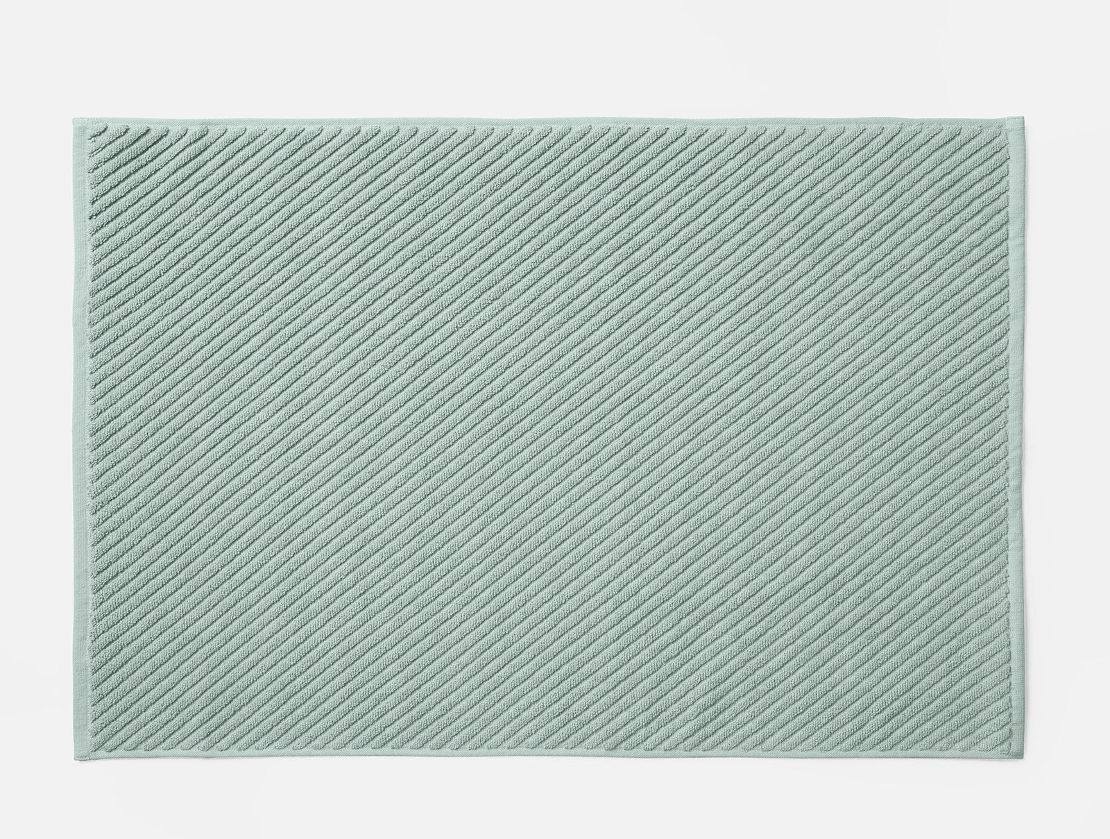 Coyuchi Twill Bath Mat Sea Mist Air Weight Organic Towels & Bath Mats