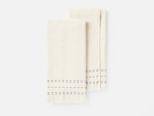 Coyuchi Undyed w Slate Alder Organic Hand Towel, Set of 2