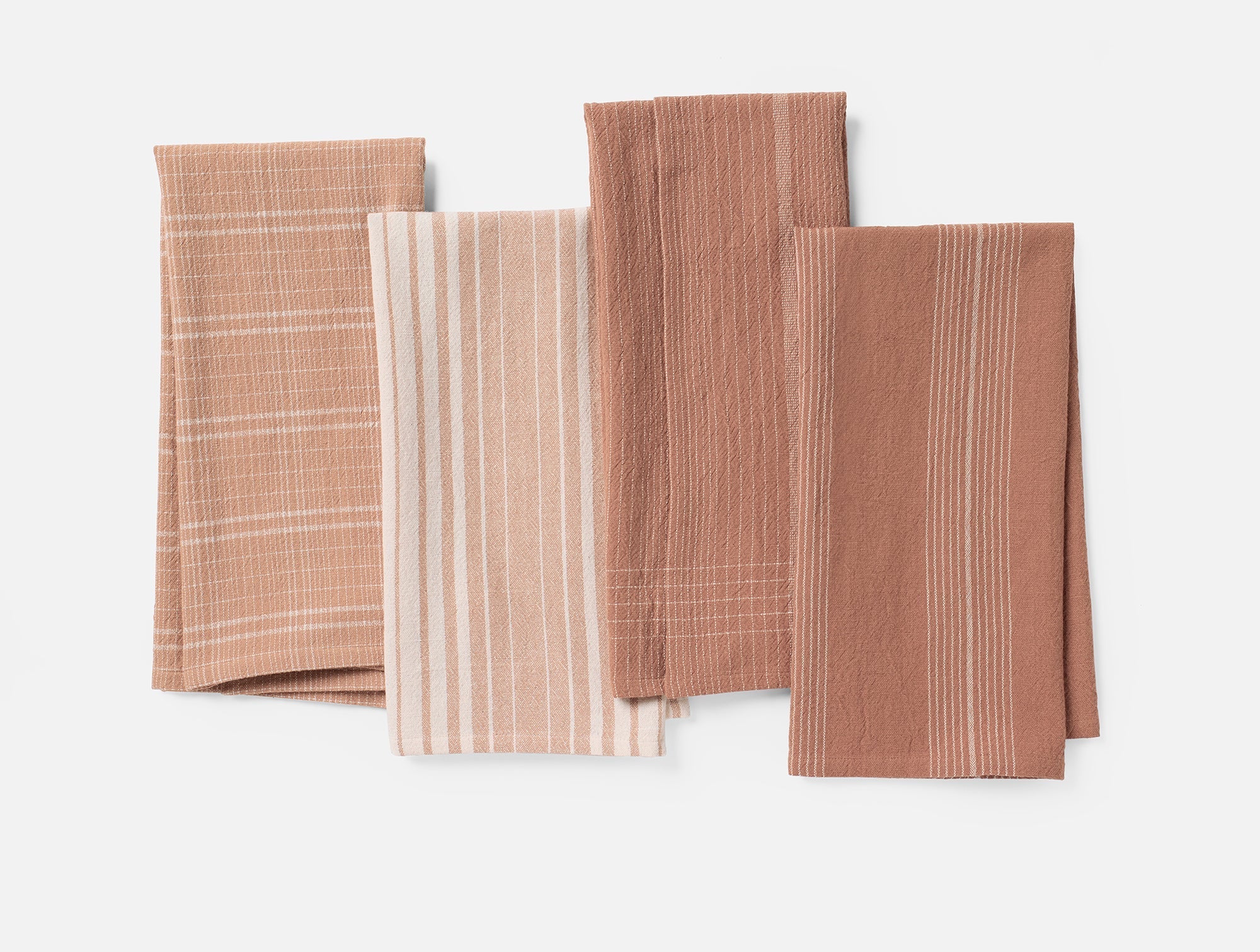 Coyuchi Ginger Fillmore Organic Kitchen Towels, Set of 4