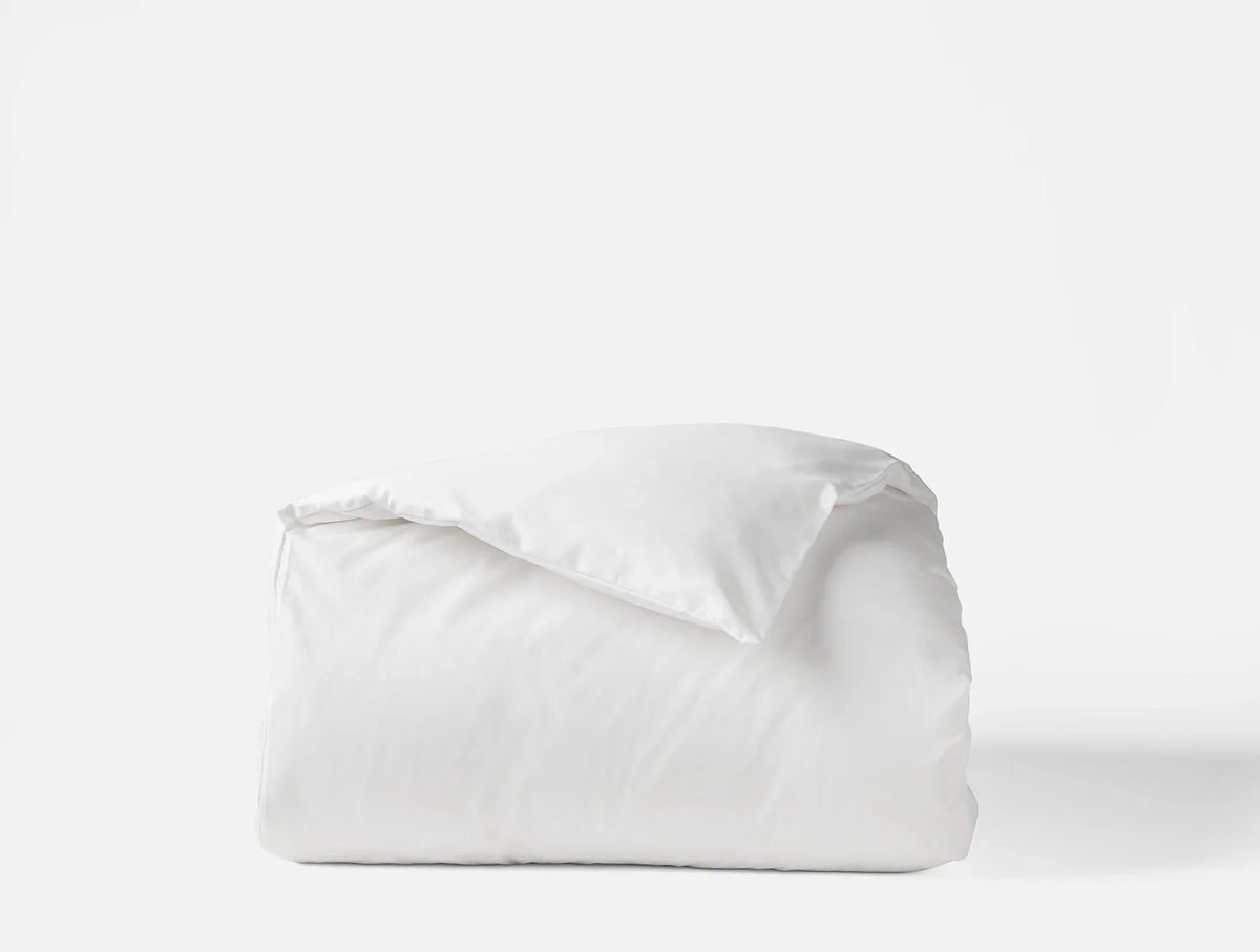 Coyuchi Full Queen Alpine White Heirloom Organic Sateen Duvet Cover