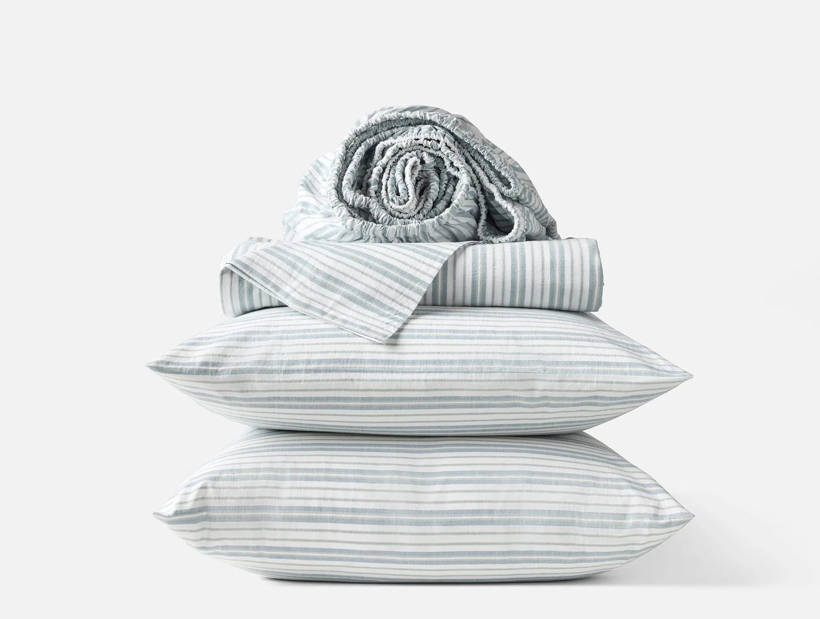 Coyuchi Organic Crinkled Percale Sheet Set