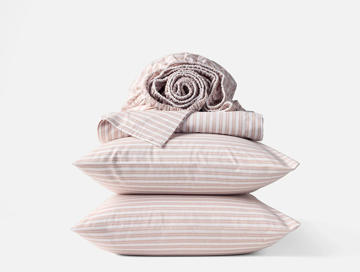Coyuchi Organic Crinkled Percale Sheet Set