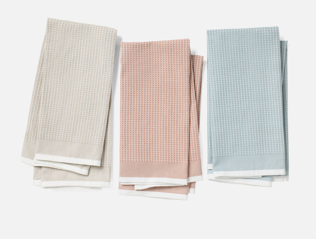 Coyuchi Reef Organic Waffle Kitchen Towels, Set of 6