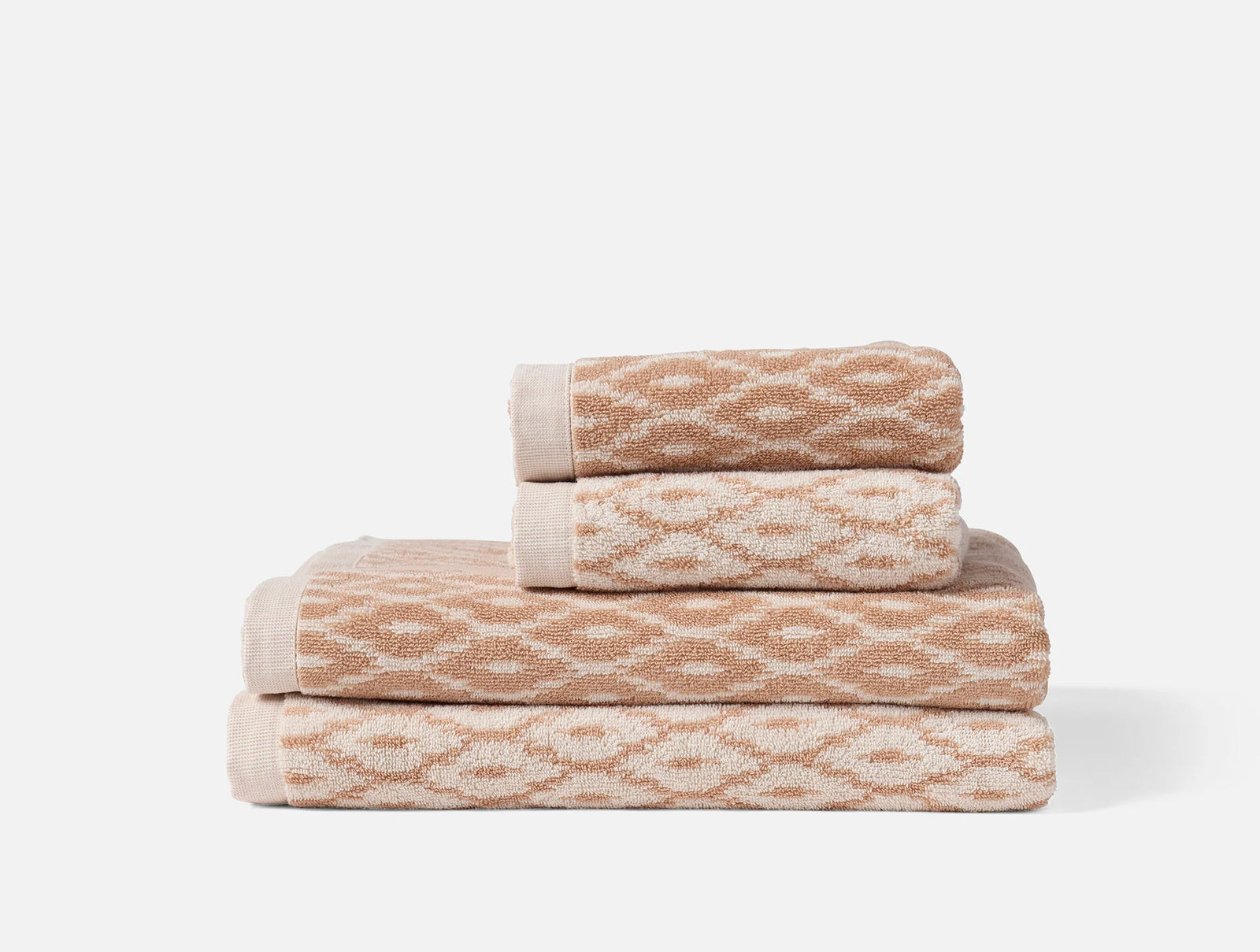 Coyuchi 4 pc Set Cream Biscotti Stinson Organic Towels