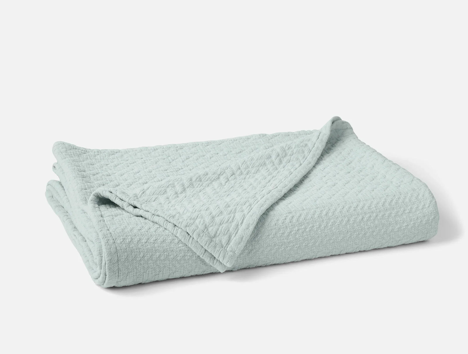 Coyuchi King Cal King Dew Angeles Organic Matelasse Blanket