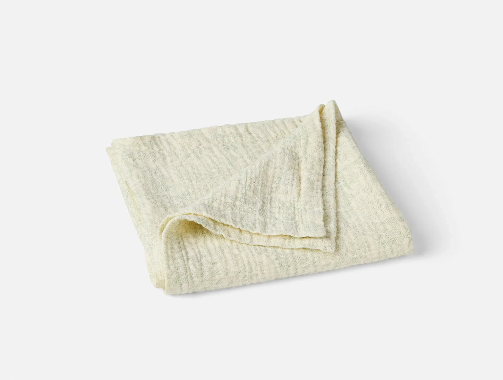 Coyuchi Agave Poppy Organic Print Matelasse Baby Blanket