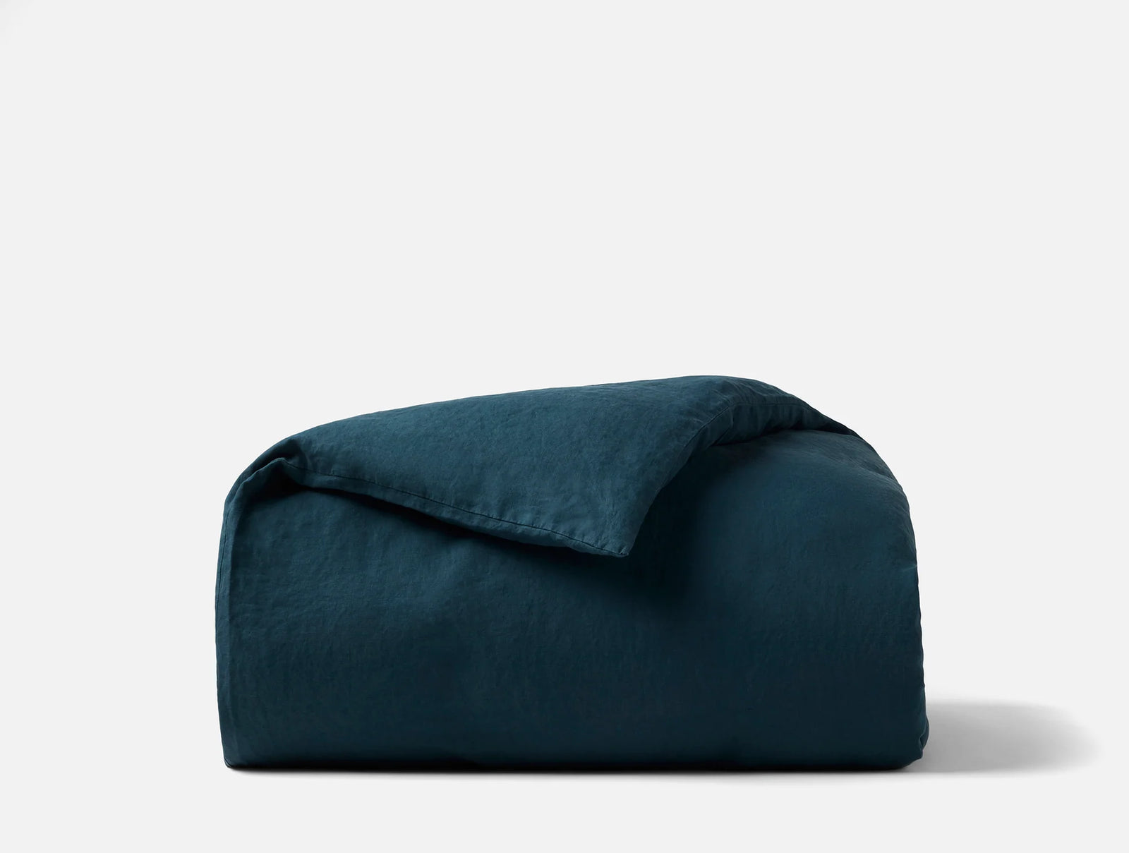 Coyuchi King Cal King Midnight Indigo Organic Relaxed Linen Duvet Cover
