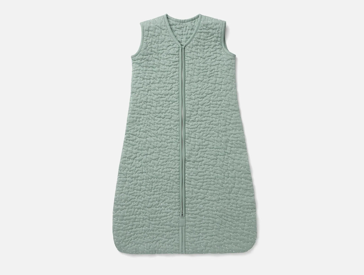Coyuchi Seafoam 0-6 Months Pebbled Handstitched Organic Snuggle Sack