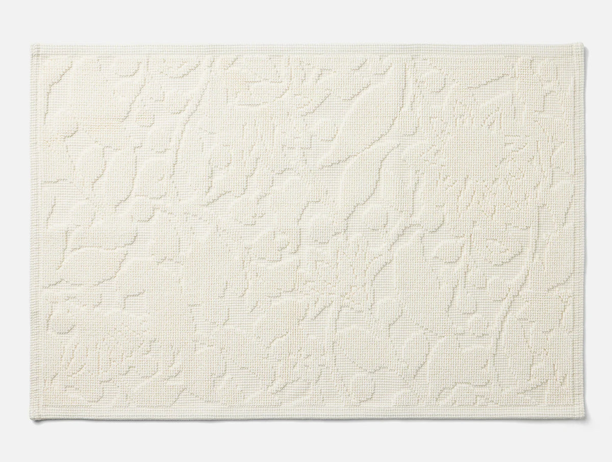 Coyuchi Bath Rug Undyed Wildflower Organic Bath Rug