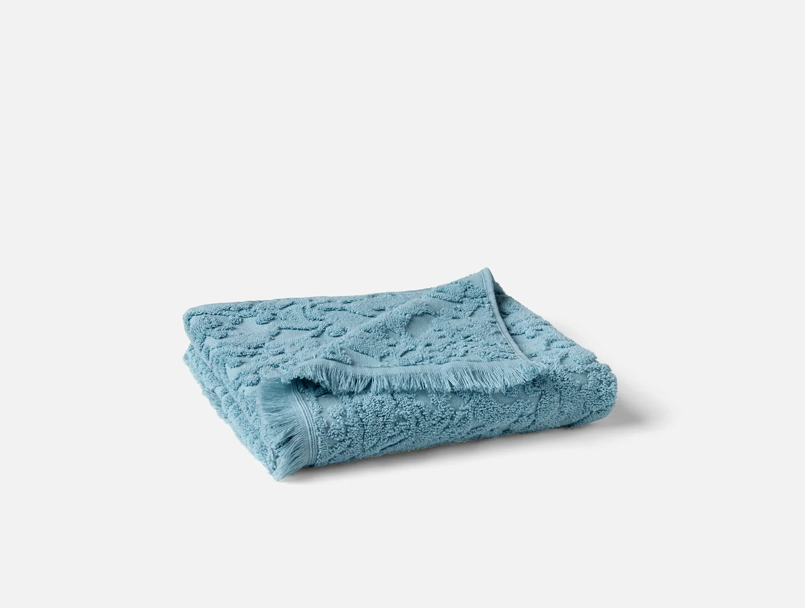 Coyuchi Hand Towel Pacific Blue Wildflower Organic Bath Towel