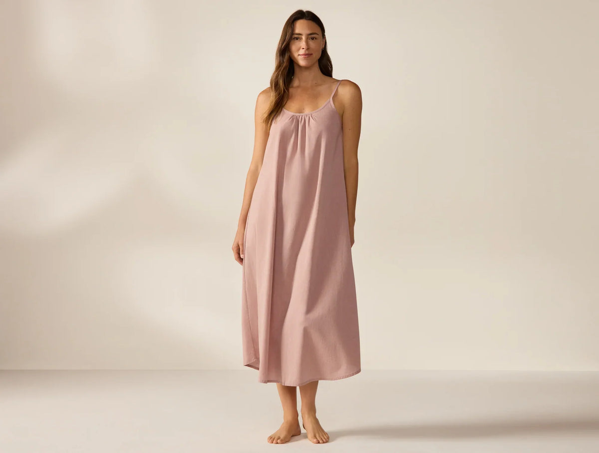 Coyuchi Small Praline Chambray Women’s Isla Organic Cotton Night Dress